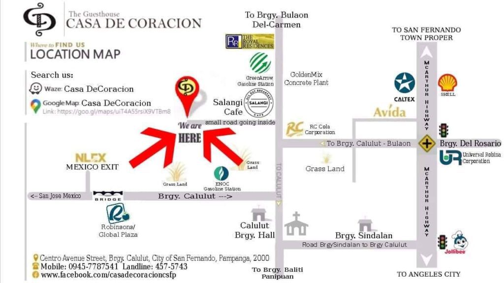 Casa De Coracion Map